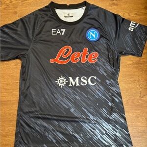 EA7 Napoli Black Soccer Jersey